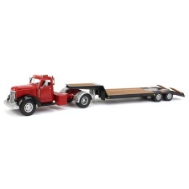 Spec Cast 1/50 Red International KB-8 with Tandem Axle Lowboy Trailer 39510