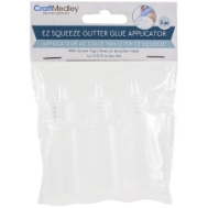 Empty Glitter Glue Applicator Bottle 20ml 3/Pkg