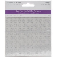 Forever in Time Double Sided Square Glue Pads, 1/4-Inch, 132 per Package