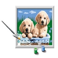 Ravensburger Creart Cute Puppies Paint by Numbers Kit for Kids