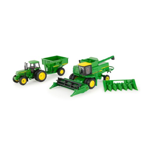 John Deere 1:64 Scale Harvesting Set - Farm Toy Set
