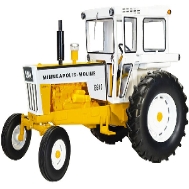 Minneapolis Moline G940 Diesel Wide Front Tractor with Cab Yellow and White Series