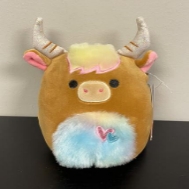 Squishmallows 5" Candela The Highland Cow - Officially Licensed Kellytoy Plush - Collectible Soft & Squishy Valentine Squad Stuffed Animal Toy - Add to Your Squad