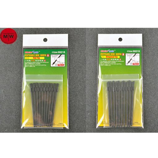Master Tools Disposable Mini Diagonal Brush X 10