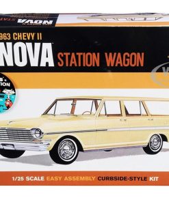 Round 2 Unknown AMT 1963 Chevy II Nova Station Wagon Craftsman Plus Series 1:25 Scale Model Kit