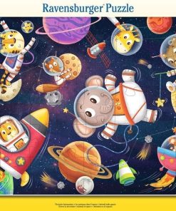 Children Frame Puzzle Animals in space 40pc