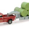 Case IH 1:64 Scale Dodge Pickup with Trailer & Bales