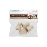CW640 Multicraft Wood Flower Pot 2 5x3cm 4pc