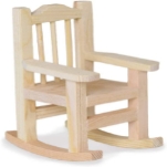 Multicraft Rocking Chair Miniature Wood for Dollhouses, Displays, Crafting, DIY
