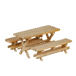 Picnic Table Miniature Wood for Dollhouse