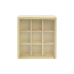 Wood Craft Natural DIY 9-Window Keepsake Box