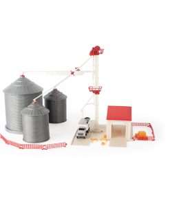 ERTL 1:64 Scale Grain Feed Playset with Toy Truck, Buildings and Farm Toy Accessories