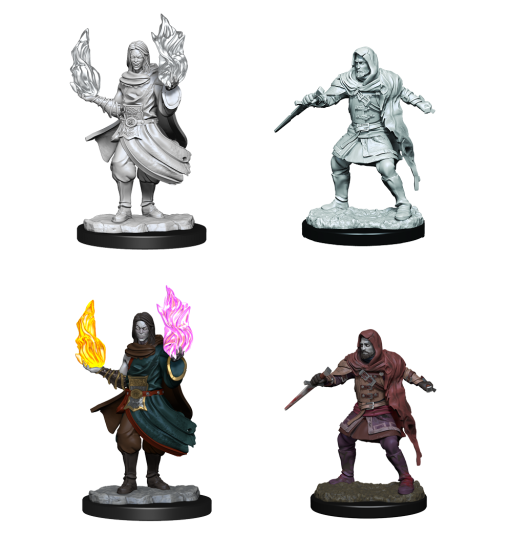 Wizkids WZK90380 Critical Role Mini Hollow One Rogue & Sorceror Male Miniatures