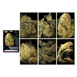 Kit d'Art de Gravure en Feuille d'or, 5,8" x 8,27"