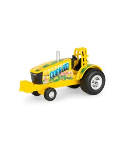 1:64 Corn Fed Racing Yellow Pulling Tractor