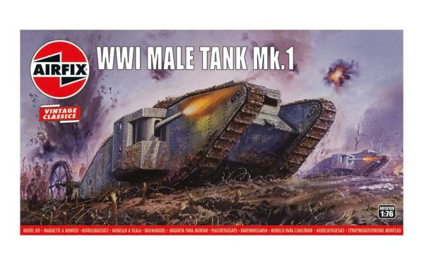 Airfix 01315V World War I British Army Male Tank 1/76 Scale Plastic Model Kit