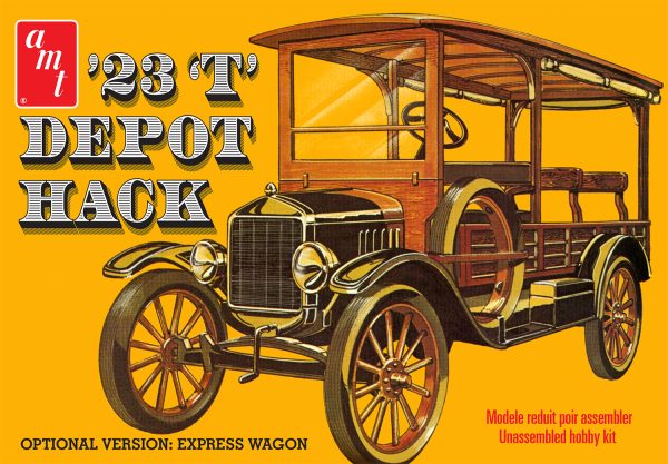 AMT AMT1237 Depot Hack 2-in-1 Kit 1-25 Scale Model Car for Skill 2 Model Kit 1923 Ford T