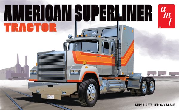Skill 3 Model Kit American Superliner Semi Tractor 1/24 Scale Model by AMT