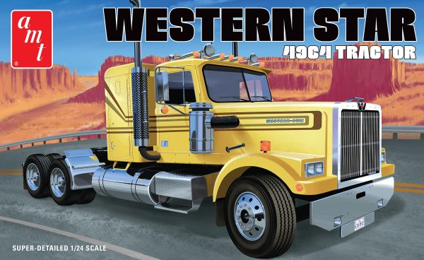Skill 3 Model Kit Western Star 4964 Truck Tractor 1/24 Scale Model by AMT