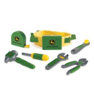 TOMY John Deere Deluxe Talking Toolbelt 7-Piece Tool Set for Toddlers