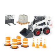 TOMY 1/16 Big Farm Bobcat S450 Skid Steer Set with Accessories 47259