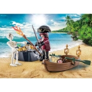 PLAYMOBIL 71254 Starter Pack Pirate with Rowboat