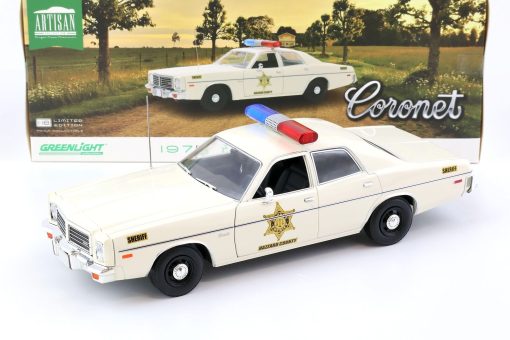 1:18 Greenlight 1975 Dodge Coronet Hazzard Country Sheriff Police - Image 6