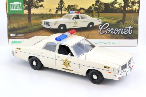 1:18 Greenlight 1975 Dodge Coronet Hazzard Country Sheriff Police - Image 5