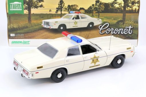 1:18 Greenlight 1975 Dodge Coronet Hazzard Country Sheriff Police - Image 4
