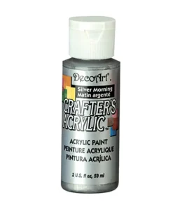 Crafter’s Acrylic All-Purpose Paint 2oz- Silver Morning Metallic