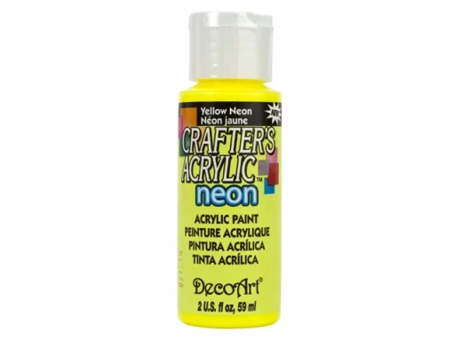 Crafter’s Acrylic All-Purpose Paint 2oz- Yellow Neon