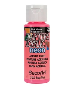 Crafter’s Acrylic All-Purpose Paint 2oz- Pink Neon