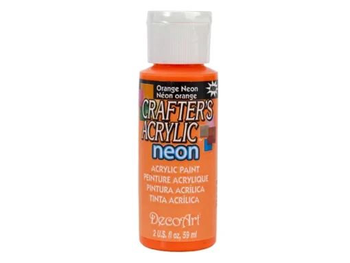 Crafter’s Acrylic All-Purpose Paint 2oz- Orange Neon