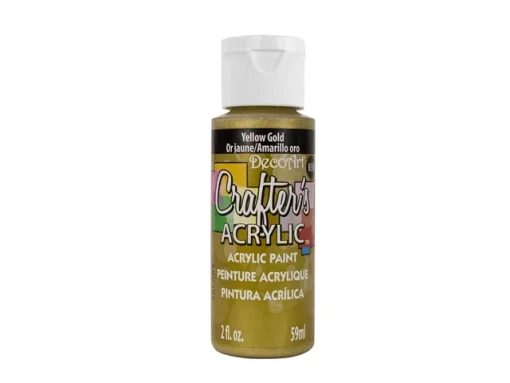 Crafter’s Acrylic All-Purpose Paint 2oz- Yellow Gold
