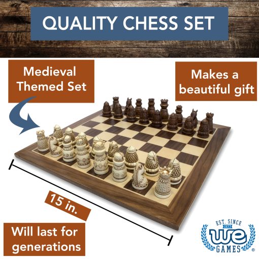 CHESS SET, MEDIEVAL 15" - Image 4
