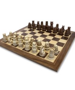 CHESS SET, MEDIEVAL 15"