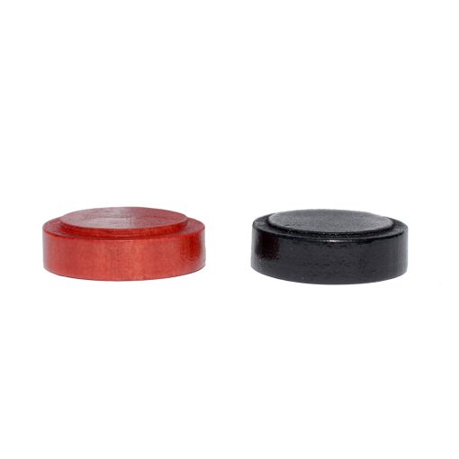 Nostalgic Red and Black Wooden Checkers Set - Image 4