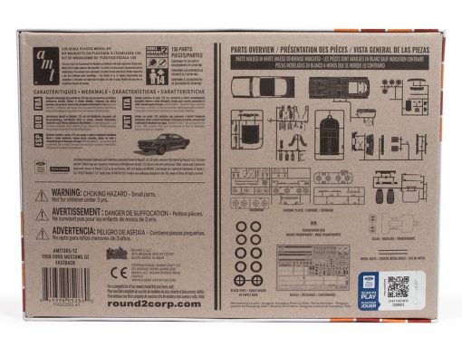 AMT 1966 FORD MUSTANG FASTBACK 2+2 1:25 SCALE MODEL KIT - Image 6
