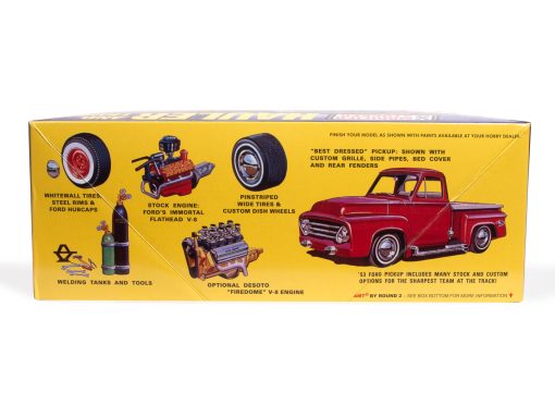 AMT 1953 FORD PICKUP “MODIFIED STOCKER HAULER” GULF 1:25 SCALE MODEL KIT - Image 4