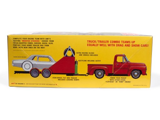 AMT 1953 FORD PICKUP “MODIFIED STOCKER HAULER” GULF 1:25 SCALE MODEL KIT - Image 5