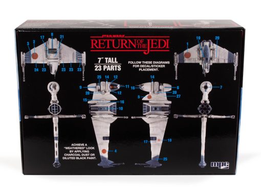 MPC STAR WARS: RETURN OF THE JEDI B-WING FIGHTER (SNAP) 1/144 SCALE - Image 10