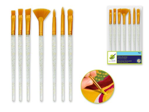 Artist Brush Set: Taklon Glitter Accent Series x7 Clear - Image 2