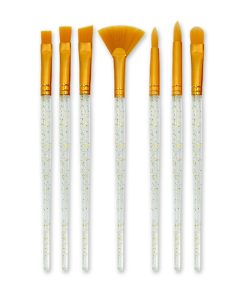 Artist Brush Set: Taklon Glitter Accent Series x7 Clear