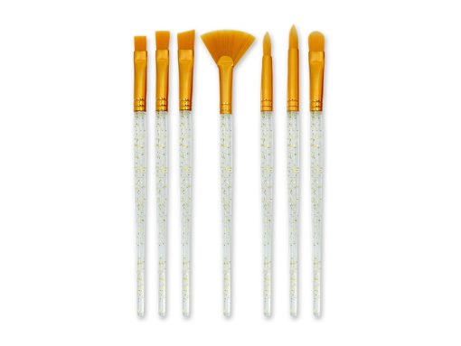 Artist Brush Set: Taklon Glitter Accent Series x7 Clear