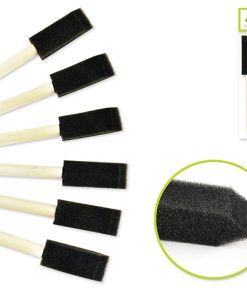 Color Factory: Sponge Brush 6/pk 1" w/Wood Handle