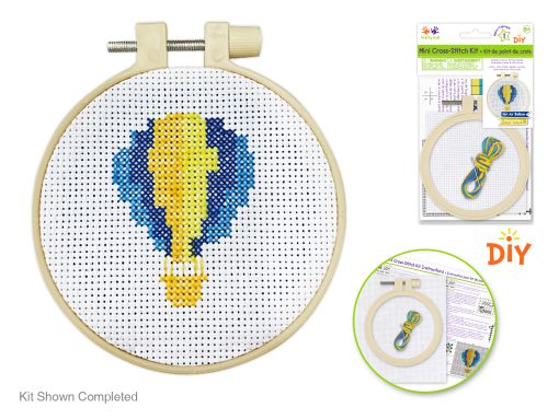 DIY Mini Cross-Stitch Kit - Hot Air Balloon
