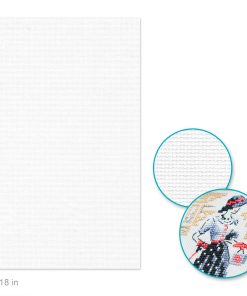 Needlecrafters: 18ct Aida Cloth 15"x18" Cross Stitch Fabric - White
