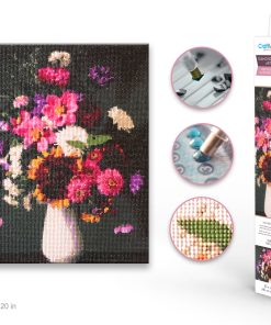 Diamond Painting Art Kit 15.8"x19.7" w/Gems+Tool+Tray - Bouquet