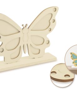Wood Craft: DIY 6" 3D Shape Standing - Butterfly
