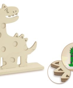Wood Craft: DIY 6" 3D Shape Standing - Dinosaur